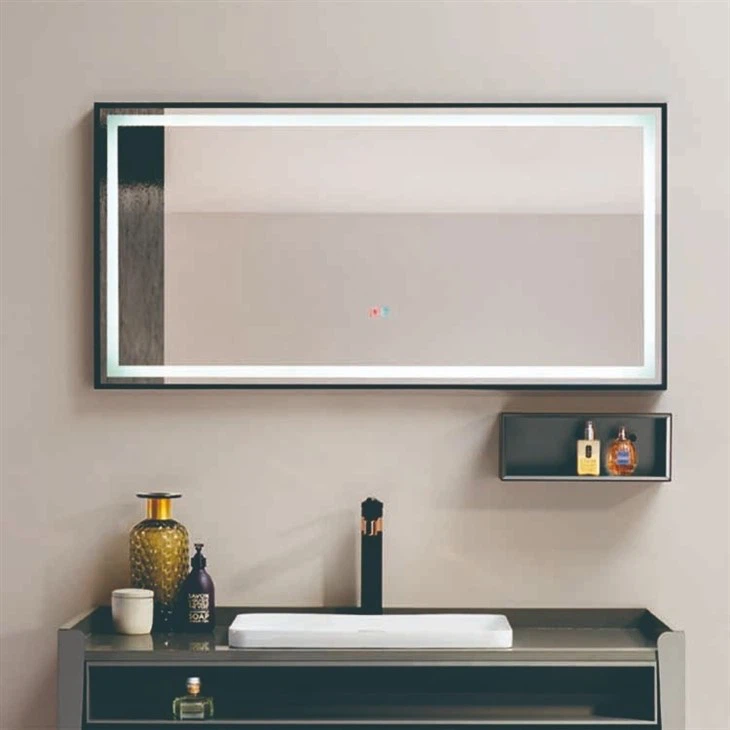 Aluminum mirror with light